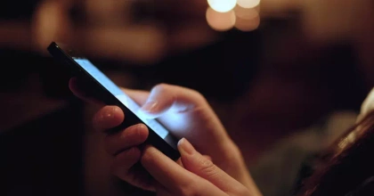 person checking a phone